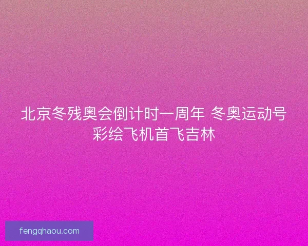 北京冬残奥会倒计时一周年 冬奥运动号彩绘飞机首飞吉林